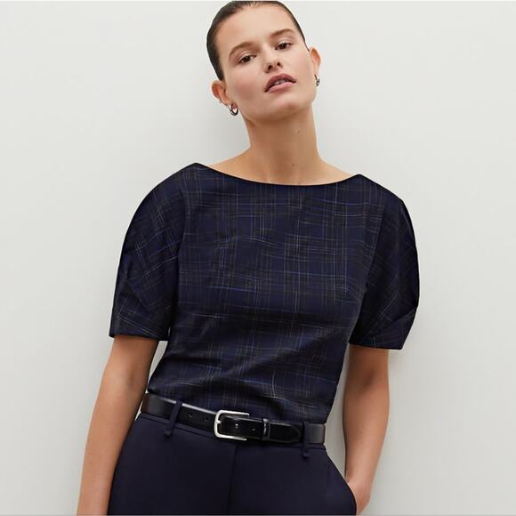 M.M. Lafleur The Eudora Top Plaid size 16 - Picture 1 of 7